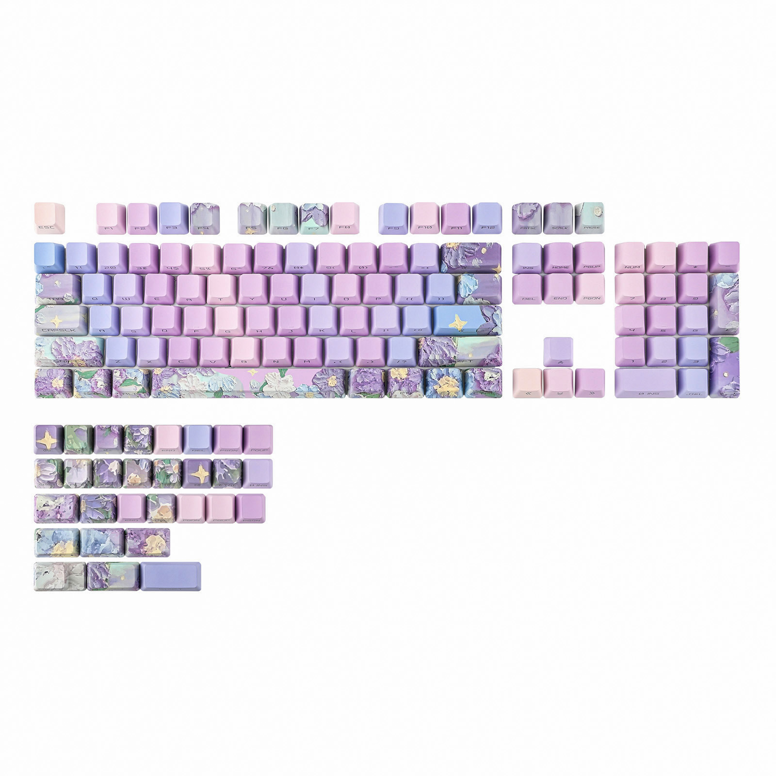 Gaming Accessories Aesthetic - KiiBOOM Mor Tuş Başlığı Seti, 133