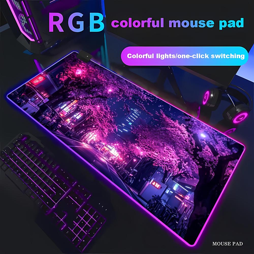 RGB Mouse Pad Japon Sokak Mor  - Gaming Accessories For Room incelemesi ve fiyatı