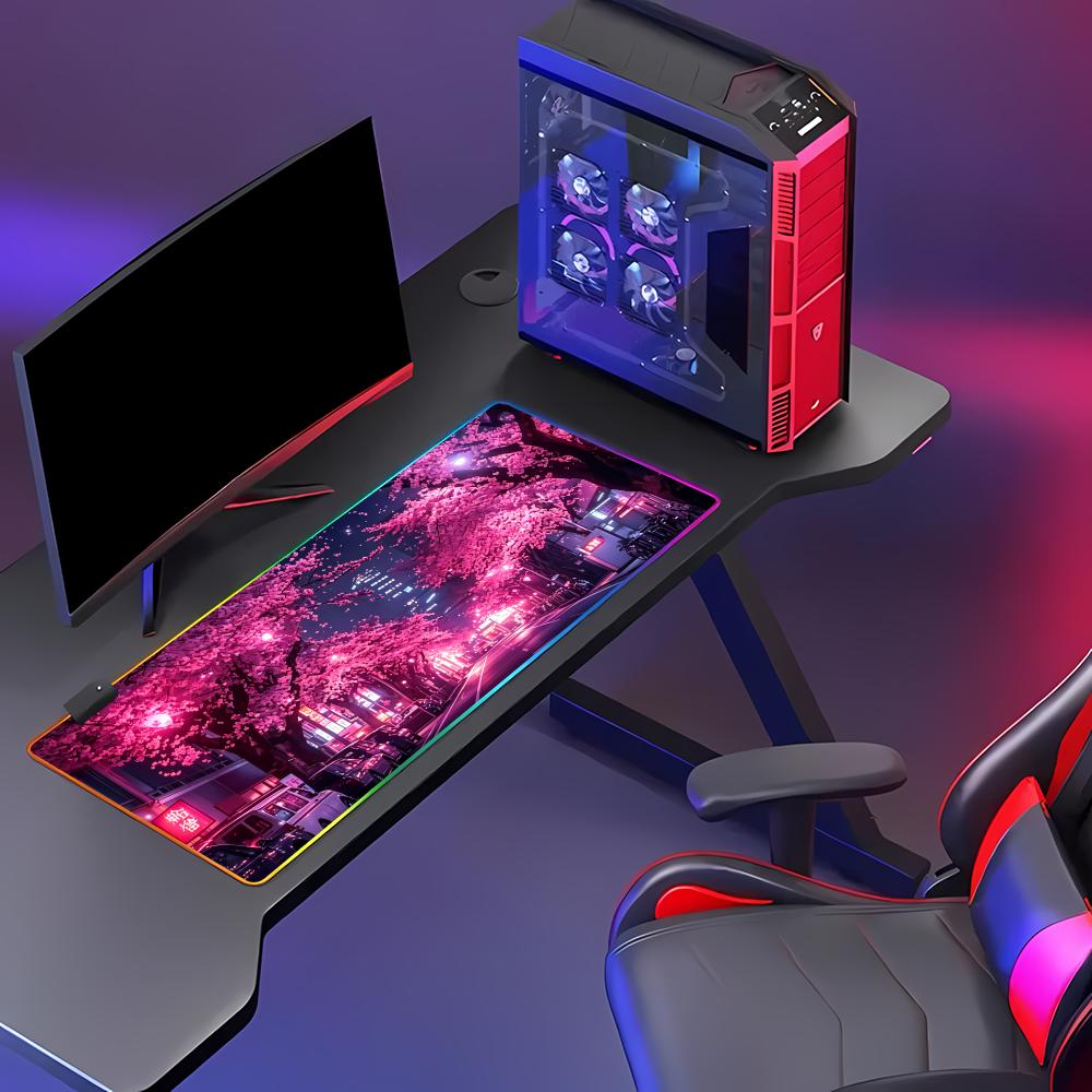 RGB Mouse Pad Japon Sokak Mor  - Gaming Accessories For Room incelemesi ve fiyatı