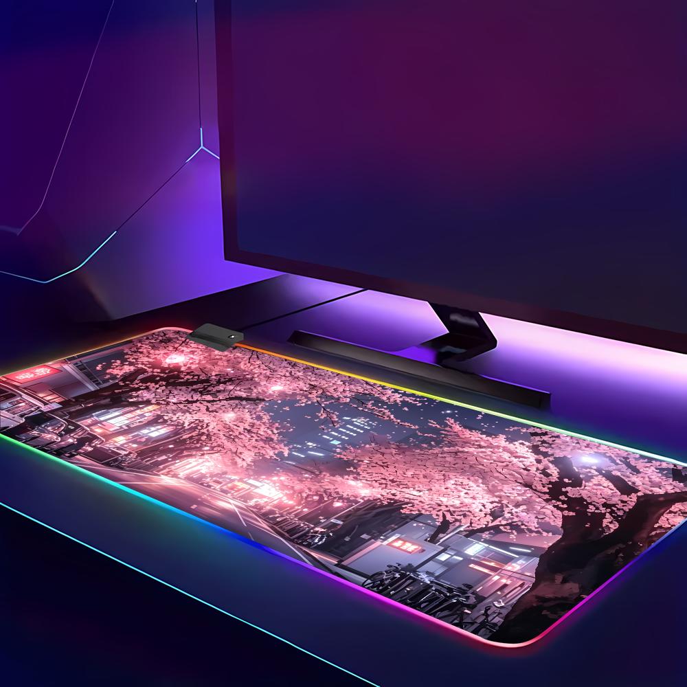 RGB Mouse Pad Japon Sokak Mor  - Gaming Accessories For Room incelemesi ve fiyatı