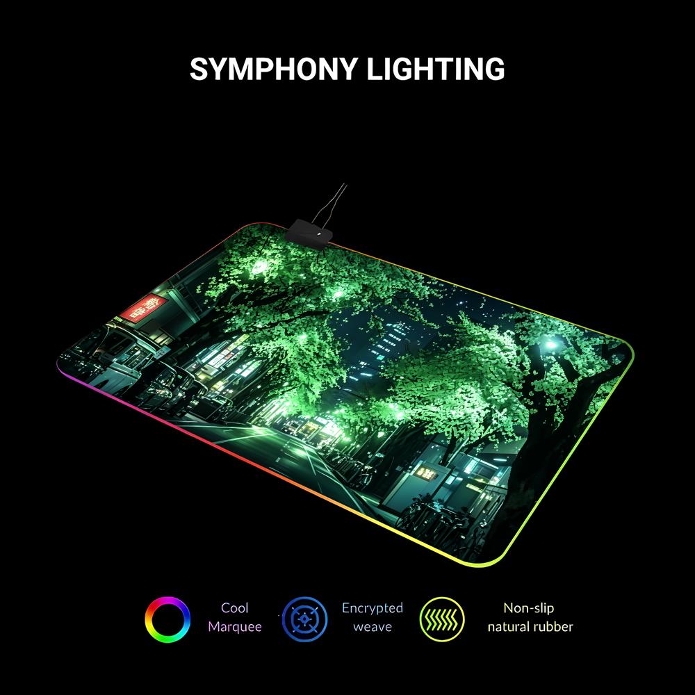 RGB Mouse Pad Japon Sokak Mor  - Gaming Accessories For Room incelemesi ve fiyatı