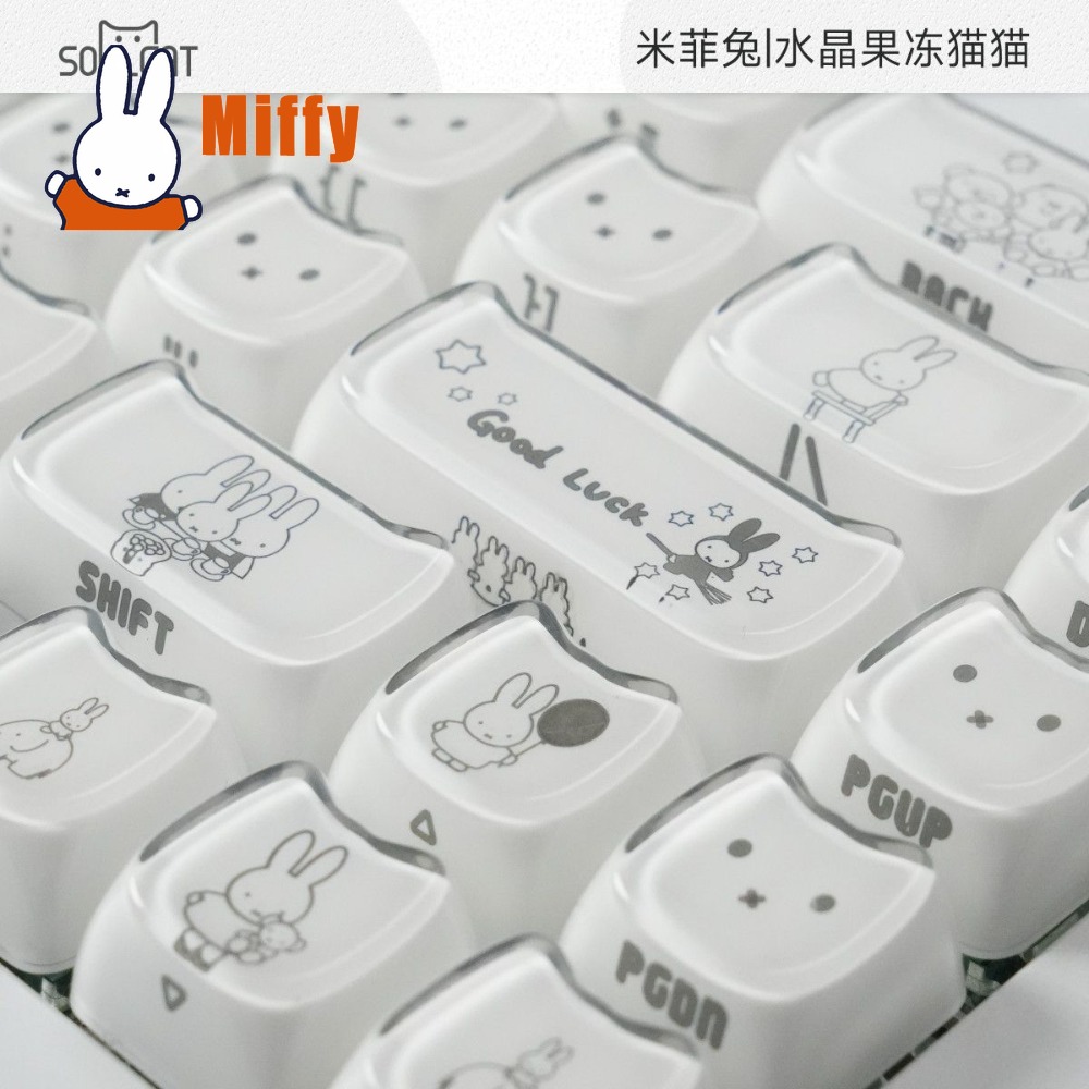 Kawaii Miffy Keycaps Sevimli T - Gaming Accessories Aesthetic incelemesi ve fiyatı
